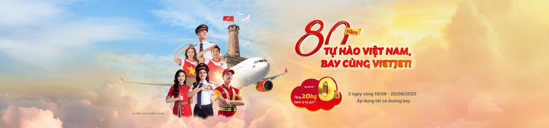 80 năm tự hào Việt Nam - Bay cùng Vietjet!