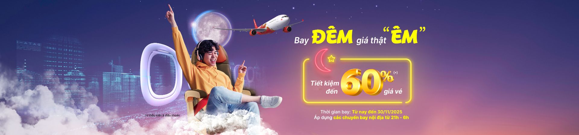 Bay đêm giá thật "Êm"