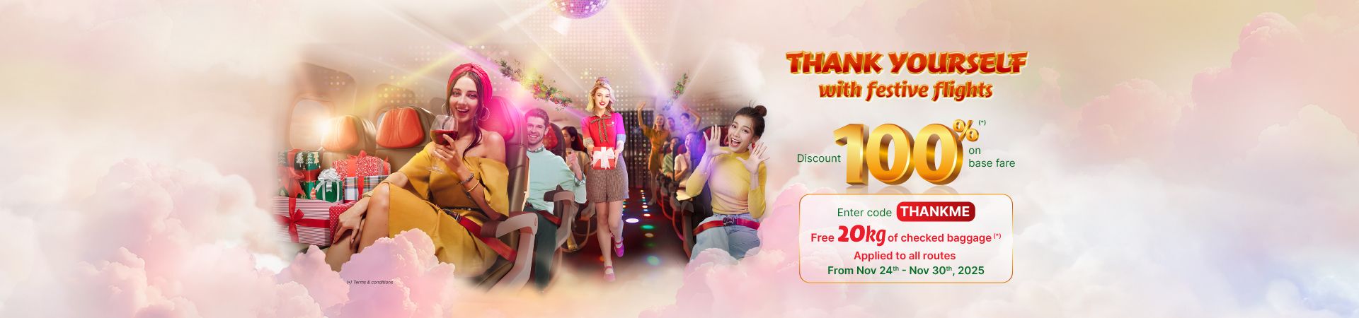 Thank yourself with festive flights