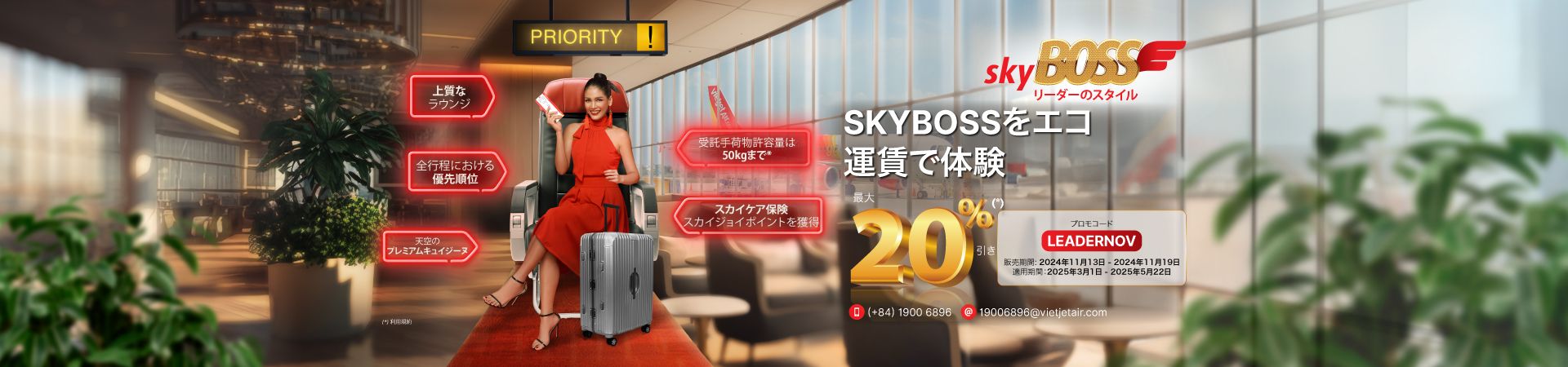SkyBossをエコ運賃で体験