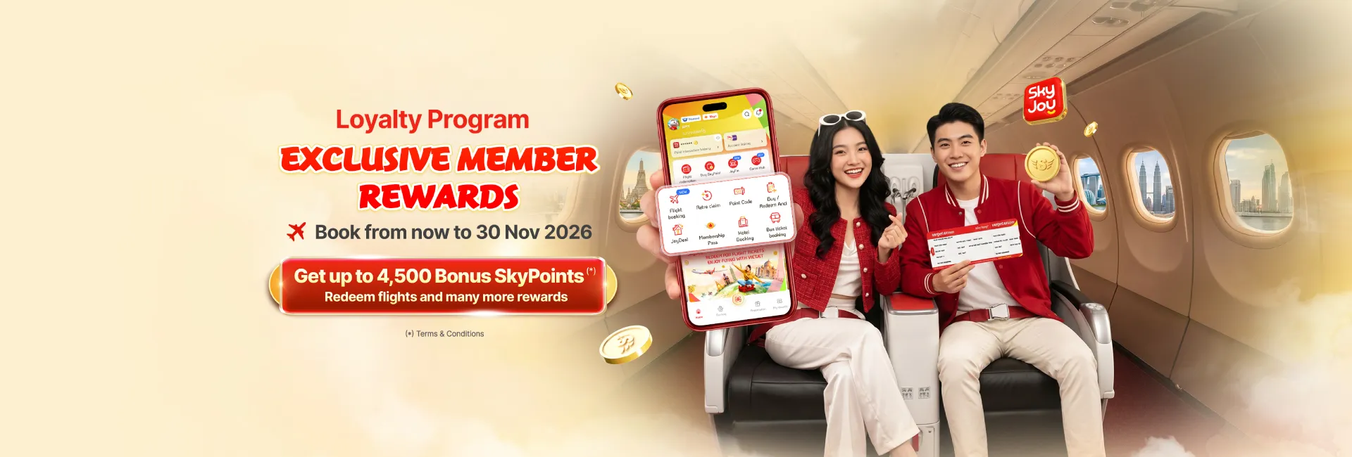 Earn extra SkyPoints when booking Vietjet flights